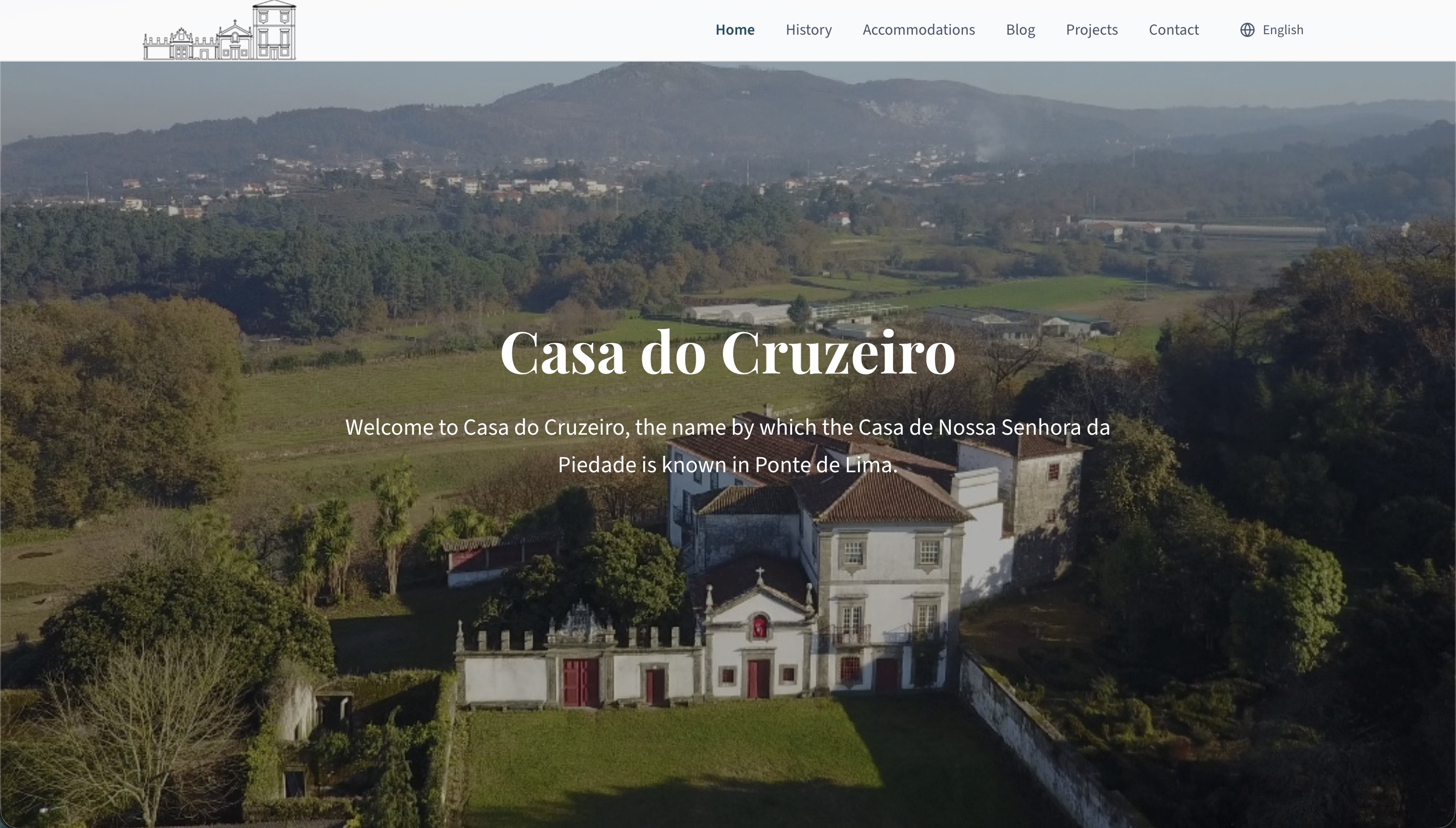 Casa da Piedade website home page